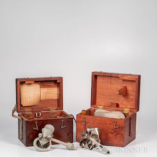 Two Cased W. & L.E. Gurley Current Meters.