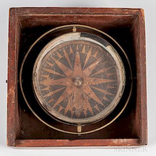 William Davenport Dry-card Gimbaled Compass