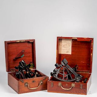 Two U.S. Navy Boxed Sextants