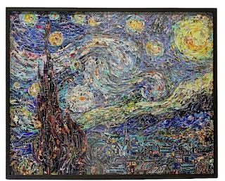 Vik Muniz Starry Night, Afer Van Gogh Digital