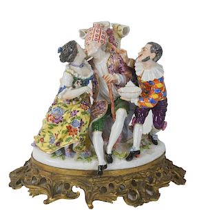 A Meissen Group Of "The Mockery Of Age"