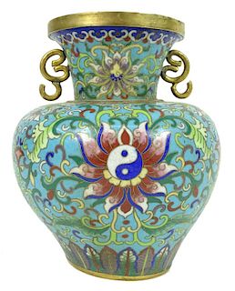 Vintage Chinese Cloisonne Misc Urn Top