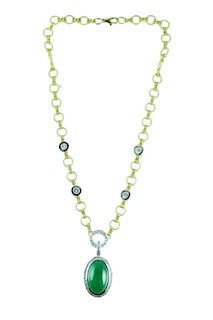 GIA certified, 31.83ct Jade And Diamond Necklace