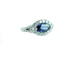 2.55ct Sapphire And 2.00ct Diamond Ring