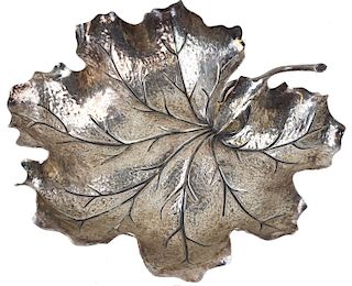 Buccellati Sterling Silver "Vine" Leaf Fruit Bowl