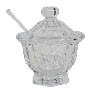 Baccarat Crystal Serving Dish with Spoon