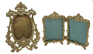 (2) Two French Style Brass Frames