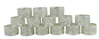 (14) Fourteen Silver Plated Napkin Rings