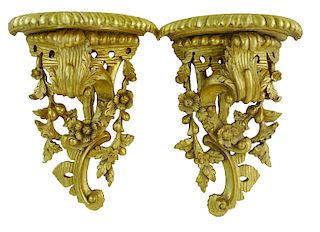 Pair of French Style Rococo Style Sconces