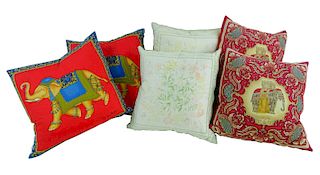 (6) Six Jim Thompson silk Pillows