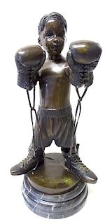 Jim Davidson "The Little Champ' Bronze Sculpture