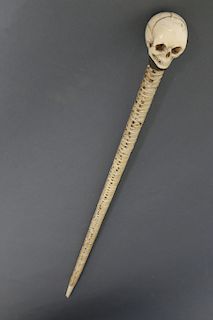 Shark Vertebrae and Whalebone Walking Stick, circa 1880