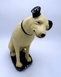 PAINTED COMPOSITION DOG "NIPPER" 