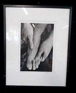 SIGNED FOOT PHOTOGRAPH