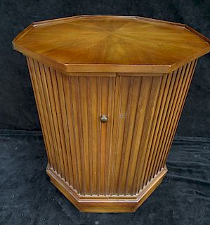 OCTAGONAL FRUITWOOD END TABLE 