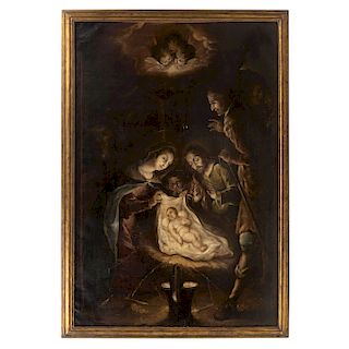 ATTRIBUTED TO CRISTOBAL DE VILLALPANDO (MEXICO, 1669-1714). THE STIGMATIZATION OF SAINT FRANCISCO. Oil on canvas. 62.4 x 4.4 in
