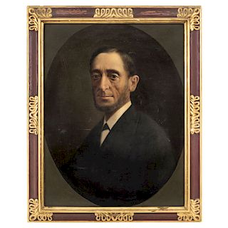 DANIEL DÁVILA (MEXICO, 1843 - 1924). PORTRAIT OF A GENTLEMAN. MEXICO, 19TH CENTURY. Oil on canvas, signed and dated in 1886.