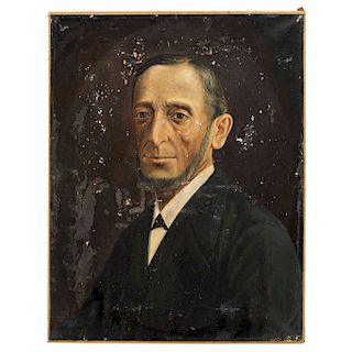 PORTRAIT OF A GENTLEMAN. MEXICO, END OF THE 19TH CENTURY. Oil on canvas.