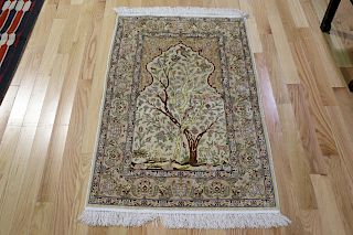 Vintage And Fine Quality Hand Woven Silk Tree