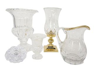 (5) Collection of five crystal decorative items