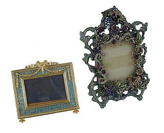 A Faberge And Enamled Jewelled PictureFrame