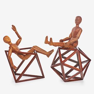 ARTICULATED ARTIST MANNEQUINS AND GEOMETRIC ELEMENTS