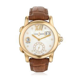 Ulysse Nardin Ladies Ladies' Classic Dual Time Ref. 3346-222/391 in 18K Rose Gold and 18K Yellow Gold