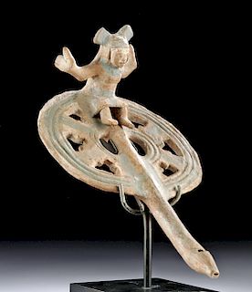 Veracruz Pottery Whistle with Female Figure - ex Arte