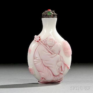 Double-overlay Peking Glass Snuff Bottle