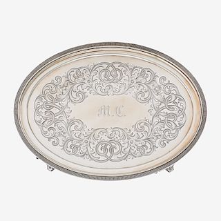 TIFFANY & CO. STERLING SILVER OVAL SALVER