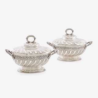 PAIR OF TIFFANY & CO. STERLING SILVER VEGETABLE TUREENS