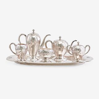 ARTS & CRAFTS STERLING SILVER TEA & COFFEE SERVICE