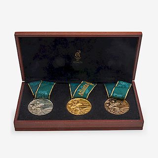 MANUFACTURER'S SAMPLE OF 1996 SUMMER OLYMPIC MEDALS