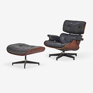 CHARLES & RAY EAMES FOR HERMAN MILLER LOUNGE CHAIR AND OTTOMAN