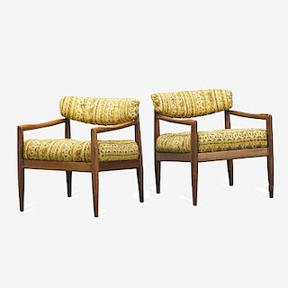 PAIR OF ADRIAN PEARSALL FOR CRAFT ASSOCIATES LOUNGE CHAIRS