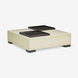 CHRISTIAN LIAIGRE FOR HOLLY HUNT LARGE BENCH/OTTOMAN