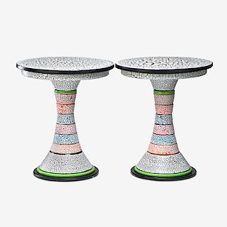 PAIR OF AMY KLINE SIDE TABLES