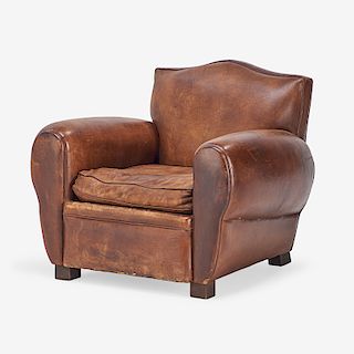 FRENCH LEATHER CLUB CHAIR