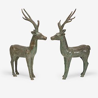 PAIR OF SOUTHEAST ASIAN STAGS