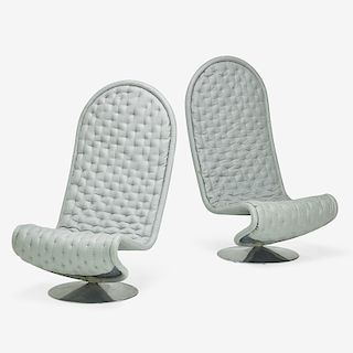 PAIR OF PANTON SYSTEM 1-2-3 LOUNGE CHAIRS