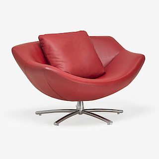 GIGI RED LEATHER CHAIR