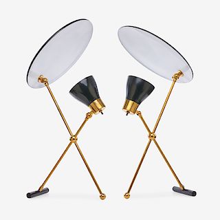 PAIR OF ITALIAN ADJUSTABLE TABLE LAMPS