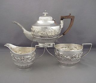 Antique Indian Silver Tea Set