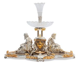 Monumental Neoclassical style figural centerpiece
