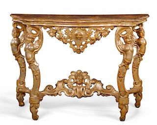 An Italian Baroque console table