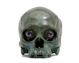 Gary Michael Weisman bronze skull
