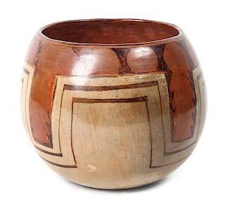 A Maricopa Pottery Vase, Height 7 1/4 x diameter 7 3/4 inches.