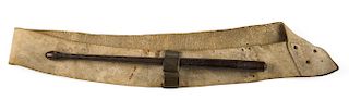 BRITISH DRUM SLING,CIRCA 1775 

This rare example of a British drum sling or belt is of a form used to support a field or snare drum...