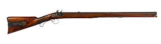 AN INDIAN DEPARTMENT PRESENTATION RIFLE FOR WARRIORS, 1816 
With a 31-inch long, browned, key-fastened, octagonal sighted barrel of ...