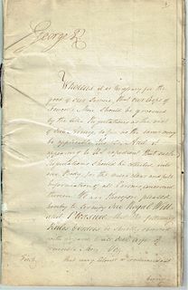 [KING GEORGE III] RAISING AN IRISH REGIMENT, 1793 
His Majesty’s Warrant” with “George R” heading the top page and countersigned by ...
